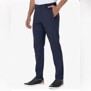 PULI Golf Pants Men Stretch Slim Fit Tapered Waterproof Pants Navy Blue Size 30